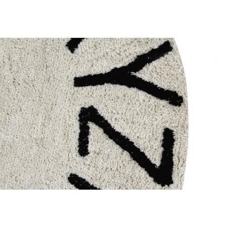 Dywan Round ABC Natural Black