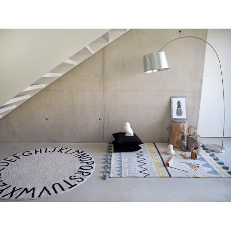 Dywan Round ABC Natural Black