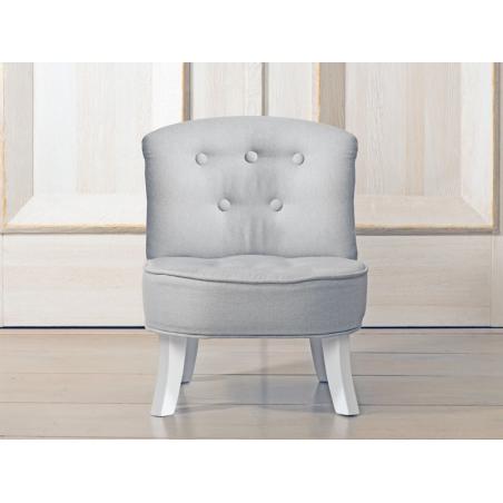 Somebunny - Fotelik Welur Szary Misiaczkowy