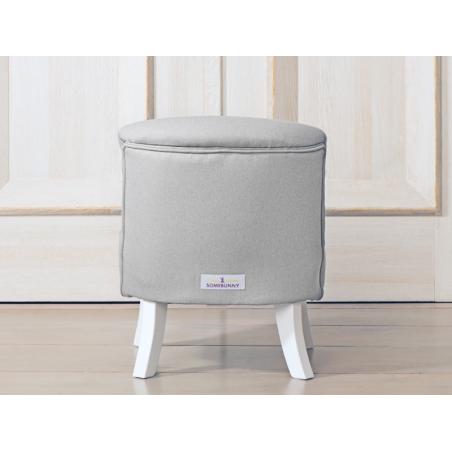 Somebunny - Fotelik Welur Szary Misiaczkowy