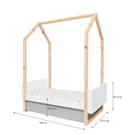 Bellamy - Pinette Łóżeczko 140x70 z Szufladą Rozsuwane do 160 cm