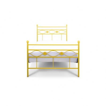Łóżko metalowe Floris - żółte