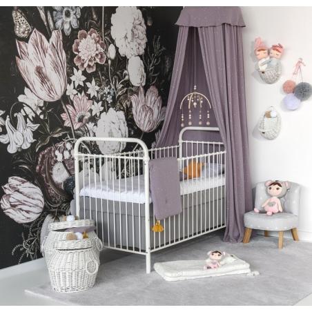 Łóżko metalowe Mono - szare