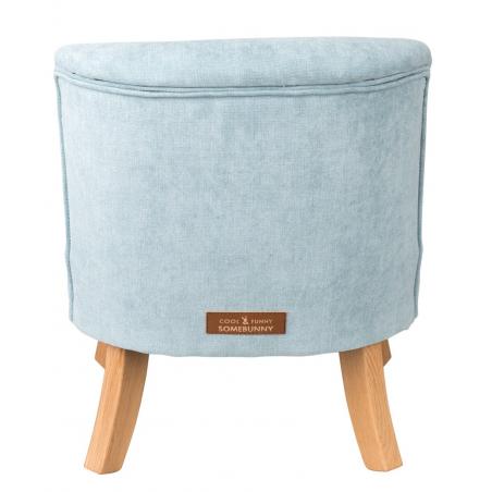 Somebunny - Fotelik Welur Dusty Brudny Błękit