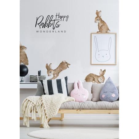 Naklejka Happy Rabbits Wonderland