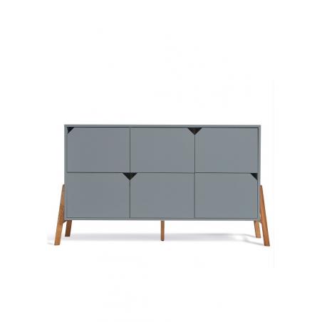 Bellamy Lotta Komoda 6-Szuflad Szara