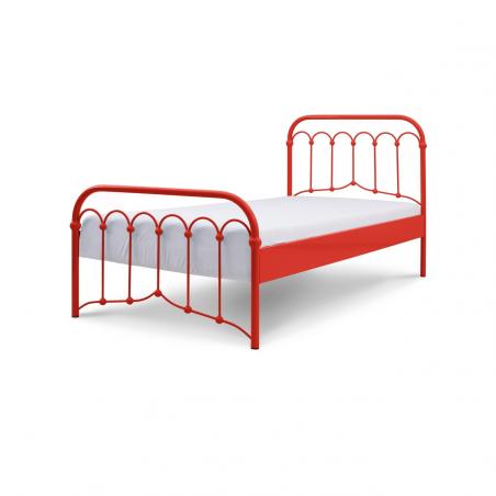 Łóżko metalowe Oriental - czerwone
