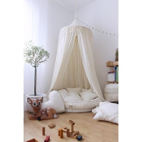 Cotton&Sweets Kwadratowa Poduszka  Boho z Koronką