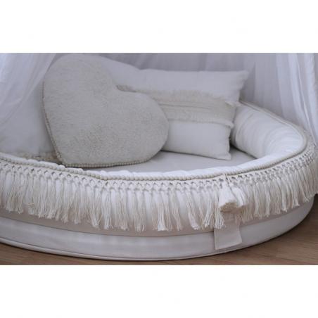 Cotton&Sweets Kwadratowa Poduszka  Boho z Koronką