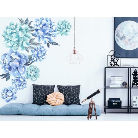 Naklejka Piwonie Niebieskie