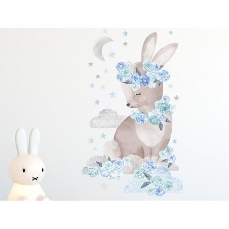 Naklejka Królik Niebieski