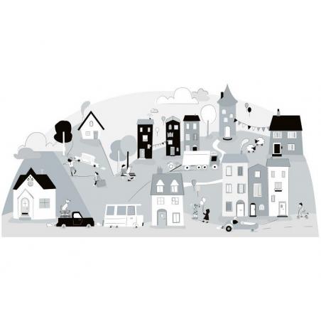 Naklejka Miasteczko Szare