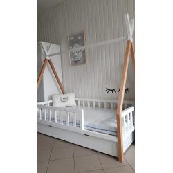 Łóżko Tipi Mini 140x70 Naturalny Biały (bez szuflady)