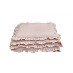 Bellamy - Pościel Lniana Dusty Pink z Falbanką "M"