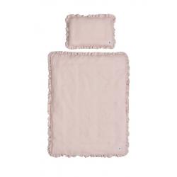 Bellamy - Pościel Lniana Dusty Pink z Falbanką "M"
