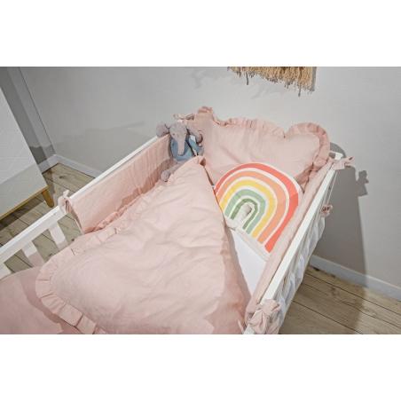 Bellamy - Pościel Lniana Dusty Pink z Falbanką "M"