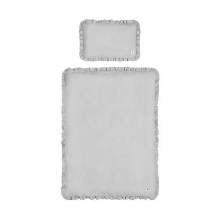 Bellamy - Pościel Lniana Stone Grey z Falbanką "M"