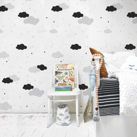 Tapeta Chmurki i Gwiazdki Niebieskie