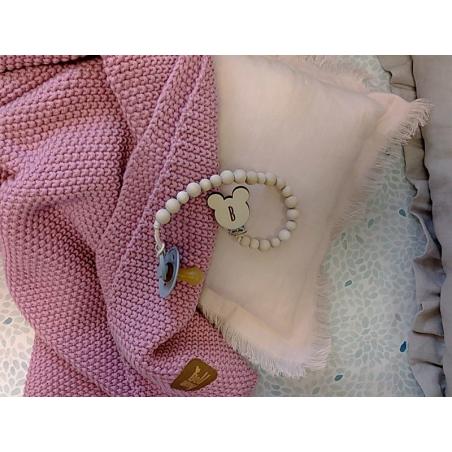 Bellamy - Bawełniany Ryżowy Kocyk 80x100 Bubble Gum