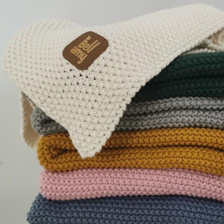 Bellamy - Bawełniany Ryżowy Kocyk 80x100 Rosy