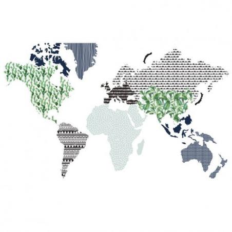 Naklejka Mapa 4 Granat