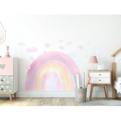 Naklejka Tęcza Różowa