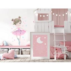 Naklejka Baletnica Różowa