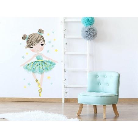 Naklejka Baletnica Miętowa