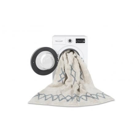 Dywan bawełniany Atlas Natural Vintage Blue 120x160 cm Lorena Canals