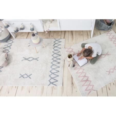 Dywan bawełniany Atlas Natural Vintage Blue 120x160 cm Lorena Canals