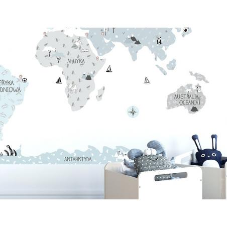 Naklejka Mapa Świata Eco