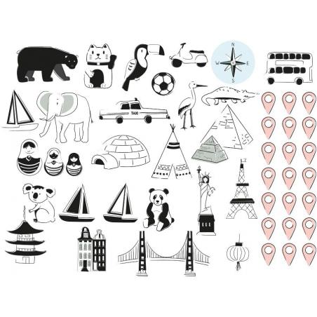 Naklejka Mapa Świata Eco