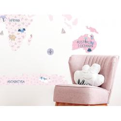 Naklejka Mapa Świata Spring