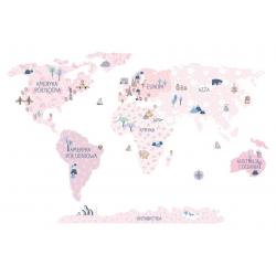 Naklejka Mapa Świata Spring