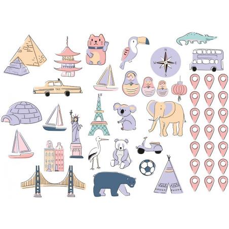 Naklejka Mapa Świata Spring