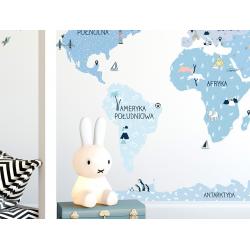 Naklejka Mapa Świata Ice Cold