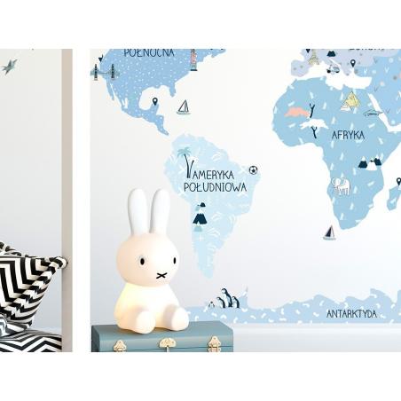 Naklejka Mapa Świata Ice Cold