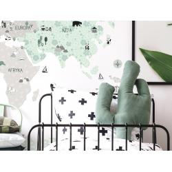 Naklejka Mapa Świata Tropical Sand