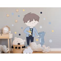 Naklejka Teddy Niebieski