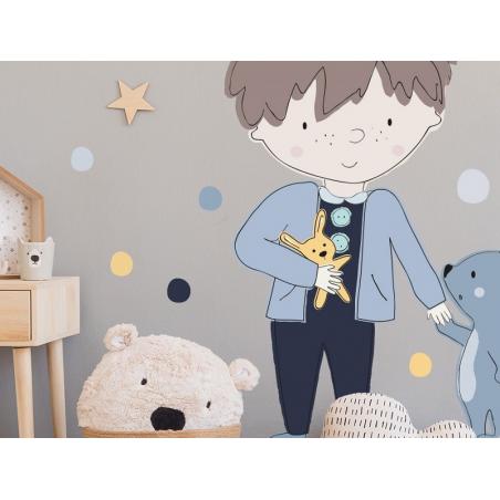 Naklejka Teddy Niebieski