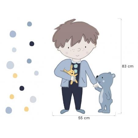 Naklejka Teddy Niebieski