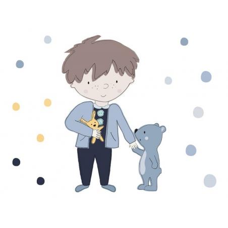 Naklejka Teddy Niebieski