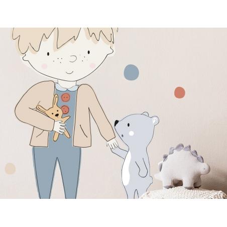 Naklejka Teddy Szary