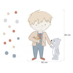 Naklejka Teddy Szary