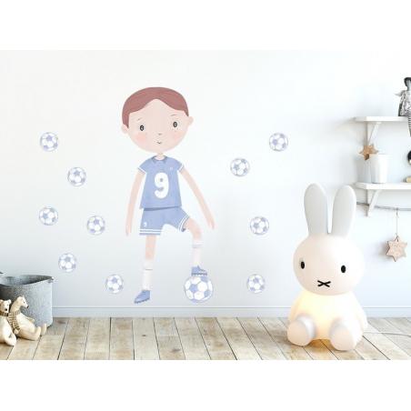 Naklejka Piłkarz Niebieski