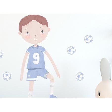 Naklejka Piłkarz Niebieski