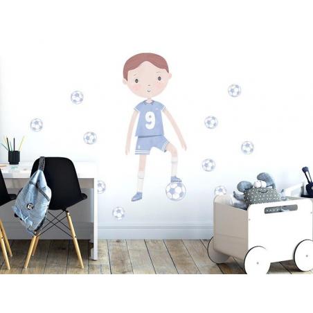 Naklejka Piłkarz Niebieski
