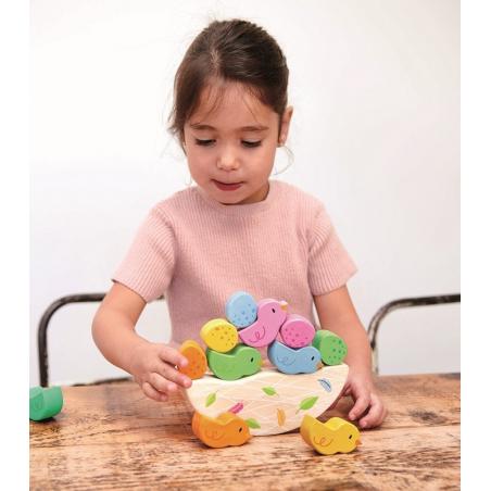 Drewniana gra zręcznościowa - Balansujące Małe Ptaszki, Tender Leaf Toys