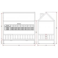 Łóżko Domek Adventure Naturalny (z szufladą) 180x90