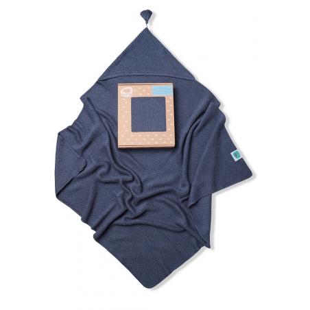 Koc bambusowy z kapturkiem DARK BLUE